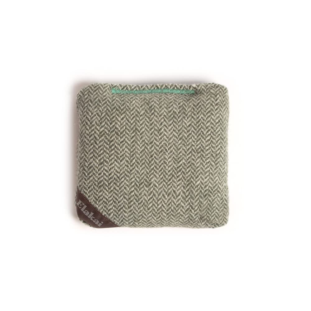 Elakai Cornhole Bags All Weather Single Sided Herringbone Travel Size and Weight Set of 4 Sprout Green 4 in x 4 in