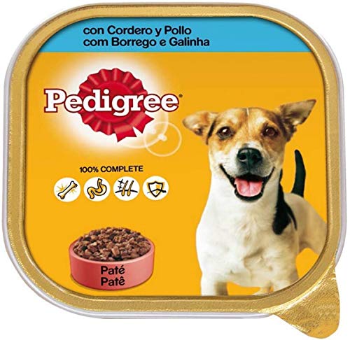 Pedigree Tarrina de Comida Húmeda para Perros Adultos, Sabor Cordero y Pollo (Pack de 20 x 300g)