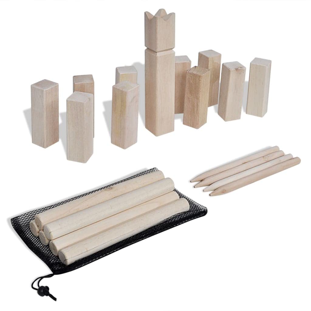 TECHPO Wooden Kubb Game Set