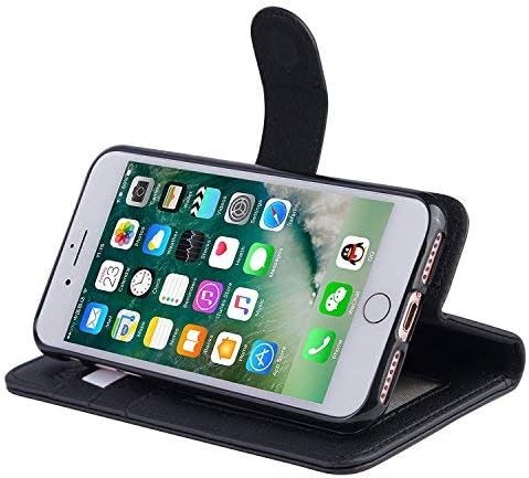 Abacus24-7 iPhone 6 and 6S Case, Wallet with RFID Blocking Flip Cover, Black