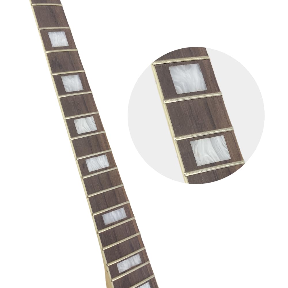 Klonowa szyjka gitarowa 21 progów 65 cm do gitary elektrycznej vintage palisander podstrunnica biała kwadratowa wkładka śruba na pięcie wymiana szyi (lakier)