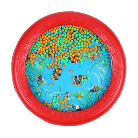 Ocean Drum Wave Bead Drum Gentle Sea Sound Music Gift Musical Educational Tool for Kid Child Baby (Red) Cover