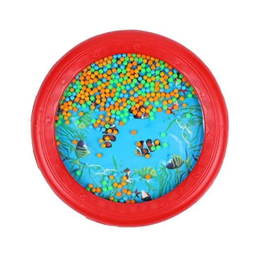 Ocean Drum Wave Pearl Tambor suave sonido marino regalo musical herramienta musical (rojo)