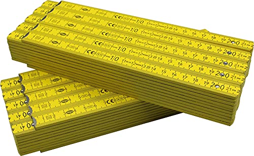 100 Stück Zollstöcke Zollstock 2 Meter mit 90°/180° Winkeleinrastung...