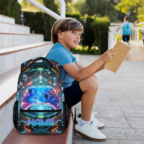 Kids Backpacks for Boys, 17" Back to School Gifts for Kids Children 8-12, Personalized Game Bookbag Supplies with Pockets for Preschool Elementary, Custom School Backpacks for Gaming Lovers3
