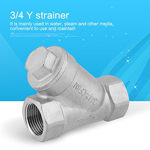 Image of Strainer Pipe Fitting, Y Strainer, 3 /4 inch DN20 PT Thread Stainless Steel Y Type Strainer Pump Filter for Water Oil Gas Stainless Filter Fine Mesh Strainer 3 Pipe Stainless Mesh Strainer