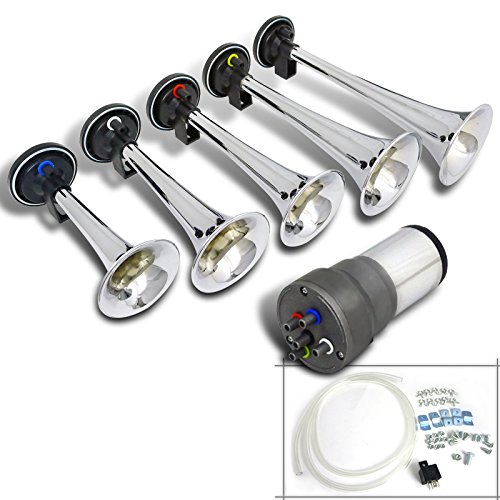 SpecD Tuning AH60521 Air Horn (Music Chrome With 110Db 12V