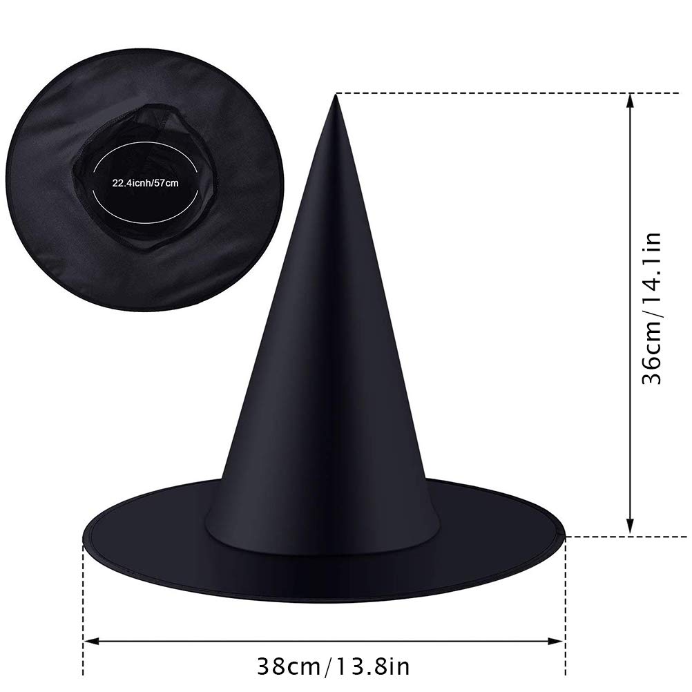 4 Pieces Halloween Witch Hat, Halloween Costume Decoration, Halloween Costume Party Accessories