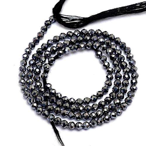 Perles Terahertz 2mm facettées de qualité AAA+ pour bijoux fins (Lot de 2)