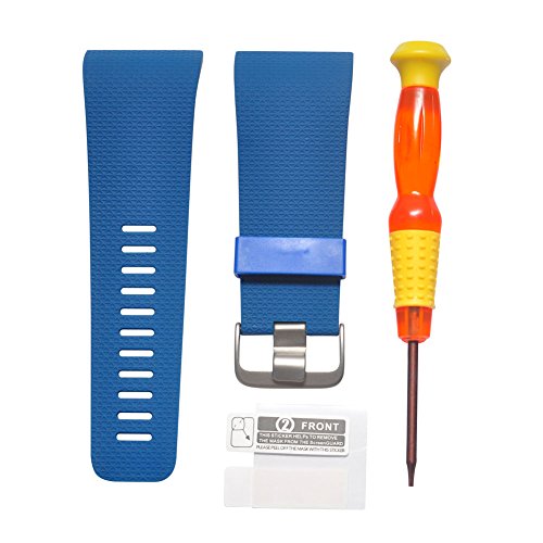 etoper Replacement Large Strap Band for Fitbit Surge Watch Fitness Tracker WatchBand Wrist Band Wristband Silicone Accessories NavyBlue