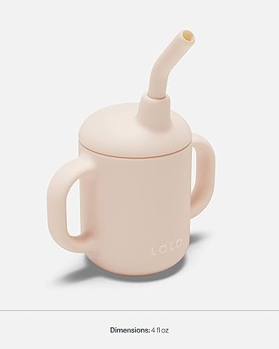 Miniatura 4 de Lalo Little Cup, vaso de silicona no tóxico con asas - Vaso para bebés y niños pequeños - Sistema de entrenamiento de taza pequeña y pajita, 4