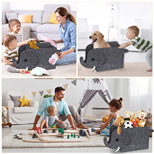 Chambre d'enfant ordonnée grâce aux boîtes de rangement éléphant pliables - 5