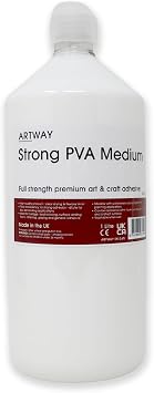 Artway Strong PVA Glue/Medium - 1 Litre, White