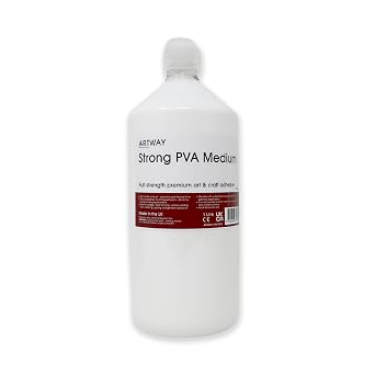 Artway 2302686 Strong PVA Glue/Medium - 1 Litre, White