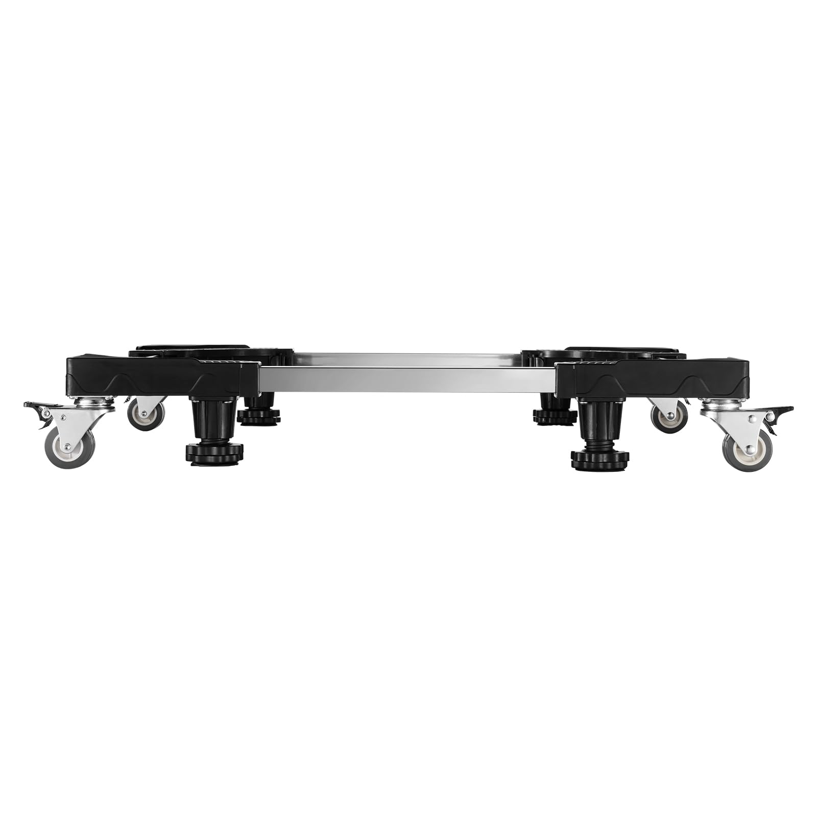 VEVOR Base Móvil para Muebles 910 x 910 x 110 mm con 8 Ruedas Gemelas con Bloqueo y 4 Frenos, Capacidad de Carga de 500 kg, Plataforma Rodante Ajustable de 698,5-899,16 mm para Lavadora, Frigorífico