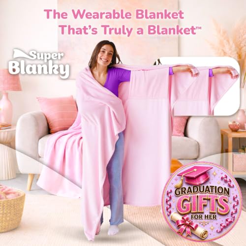 Image of Super Blanky Wearable Blankets for Women & Men, Graduation Day Gift for Her, Cozy Gifts for Women, Wife Birthday Gifts Ideas