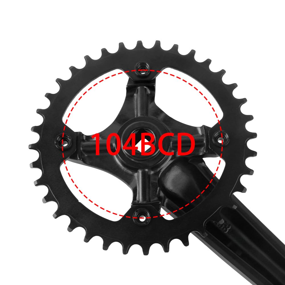 Juego de Bielas MTB 170mm Cuadrado 104BCD 42T-50T