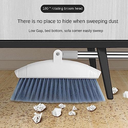 Zusammenklappbares Kehrschaufel- und Kehrschaufel-Set, Besen- und Kehrschaufel-Set for zu Hause, aufrecht stehender Besen- und Kehrschaufel-Kombination for Büro, Zuhause, Küche, Lobby, Innenbereich, B – Bild 6