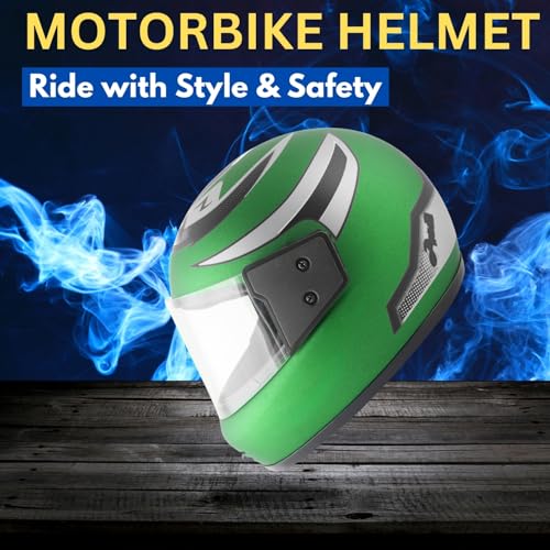Image of Sage Square Audi Kimi Full Face Helmet | ISI Certified | Clear Visor | Ultra Comfort Inner Padding Extra Comfort & Stylish