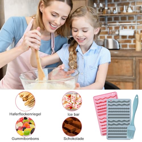 2 Stück Backmatte Hundekekse, Silikon Backmatten für Hundeleckerlies, Knabberstangen, Kaustangen als Hundekeks, Backunterlage Backmatte für DIY Hundekekse und Leckerlis BPA-Frei