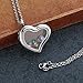 Jovivi Twist Heart Floating Charm Memory Locket Necklace - 316 Surgical Stainless Steel Buckle Closure
