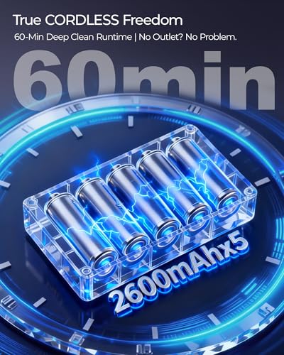 Image of Teant Cordless Mattress Bed Vacuum, 18kPa Suction & LED Display, Model MV01