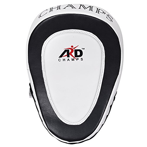 Ard Gel Punch Mitts Cowhide Leather Boxing Punching Mma Training Kickboxing, Striking, Muay Thai Focus Pad (White) #TOP1