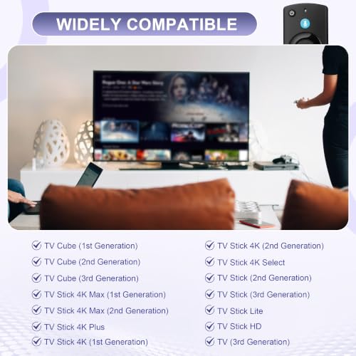 Image of Replacement Remote for Amazon Fire Series, TV Stick (HD, 4K, 4K Max, Lite), for Stick (2nd Gen /3rd Gen), Fire TV Cube and Omni, Insignia, Toshiba, Pioneer Smart TVs with Voice Control