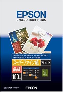 Amazon Epson スーパーファイン紙 A3ノビ 100枚 Ka3n100sfr コピー用紙 文房具 オフィス用品