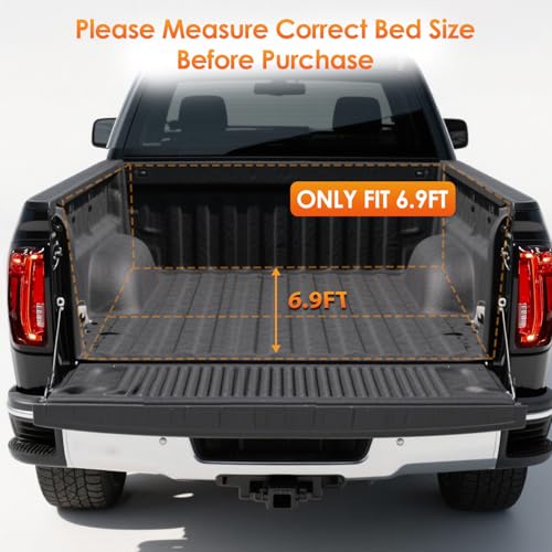 Image of Nilight Soft Roll-Up Tonneau Cover Compatible with Chevy Silverado /GMC Sierra 2500 HD 3500 HD 2020-2026, 6.9ft Truck Bed Cover