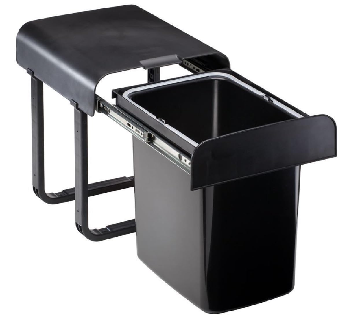 Victory Einbau-Abfallsammler 16 Liter schwarz mit Vollauszug ab 300 mm Schrank