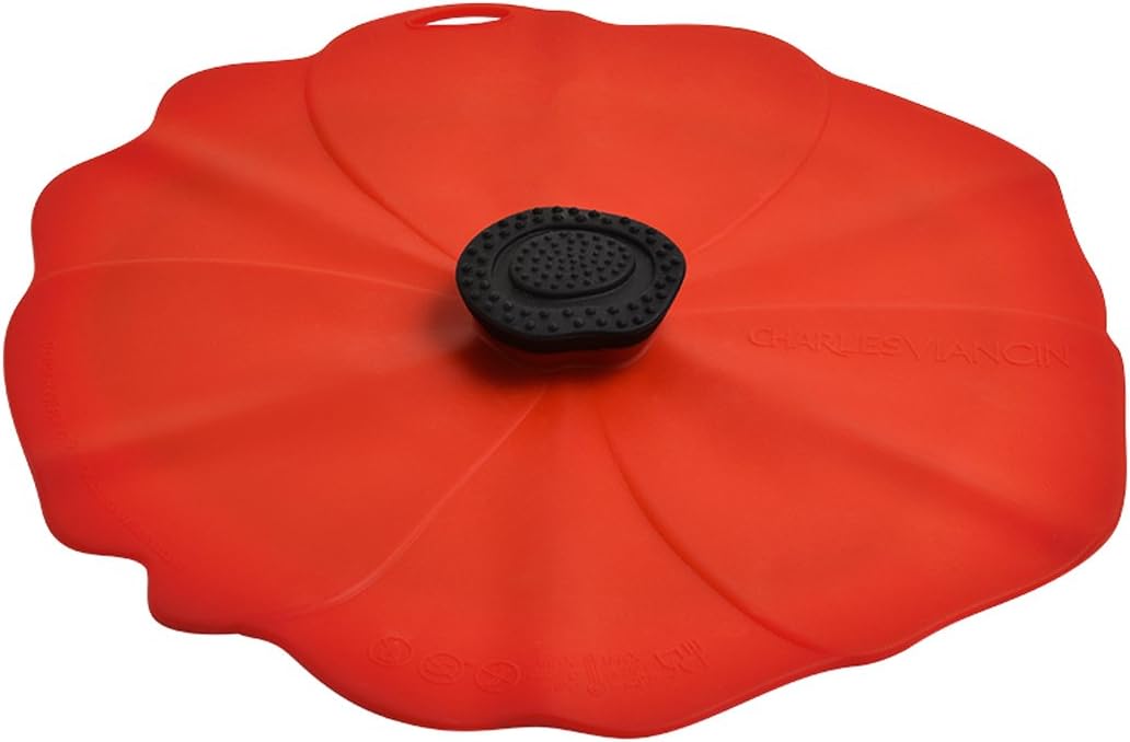 Charles ViancinPoppy Silicone Lid for Food Storage - 20cm - BPA Free - Oven, Microwave, Freezer, Cooker and Dishwasher Safe
