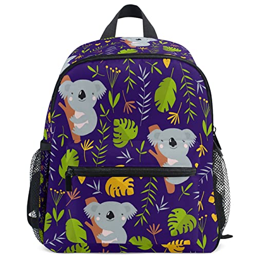 Wusikd Sloth Leaves Backpack for Kids Girls Boys Cute Animal Bookbag Daypack with Chest Strap Mini Elementary School Bags Water Resistant Durable for School Student