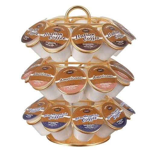 Coffee Capsule Rack �R�[�q�[�J�v�Z���΂ߎ��[���b�N �R�[�q�[�|�b�h���[���b�N�i�S�[���h�j �ȃX�y�[�X �ȒP���o���R�[�q�[ �|�[�V�������b�N