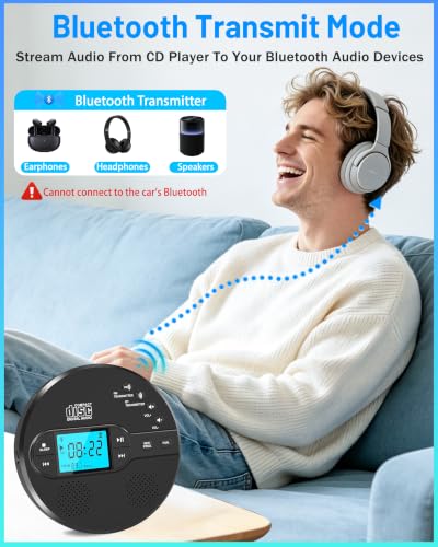 Sunoony Portable CD Player with Bluetooth