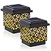 Produktbild Siedinlar Solar Pfostenleuchte Solarleuchten Metall Warmweiss LED Lampe Wasserdicht für Garten 9x9 10x10 cm Zaun Hölzerne Pfosten (2 Stück)