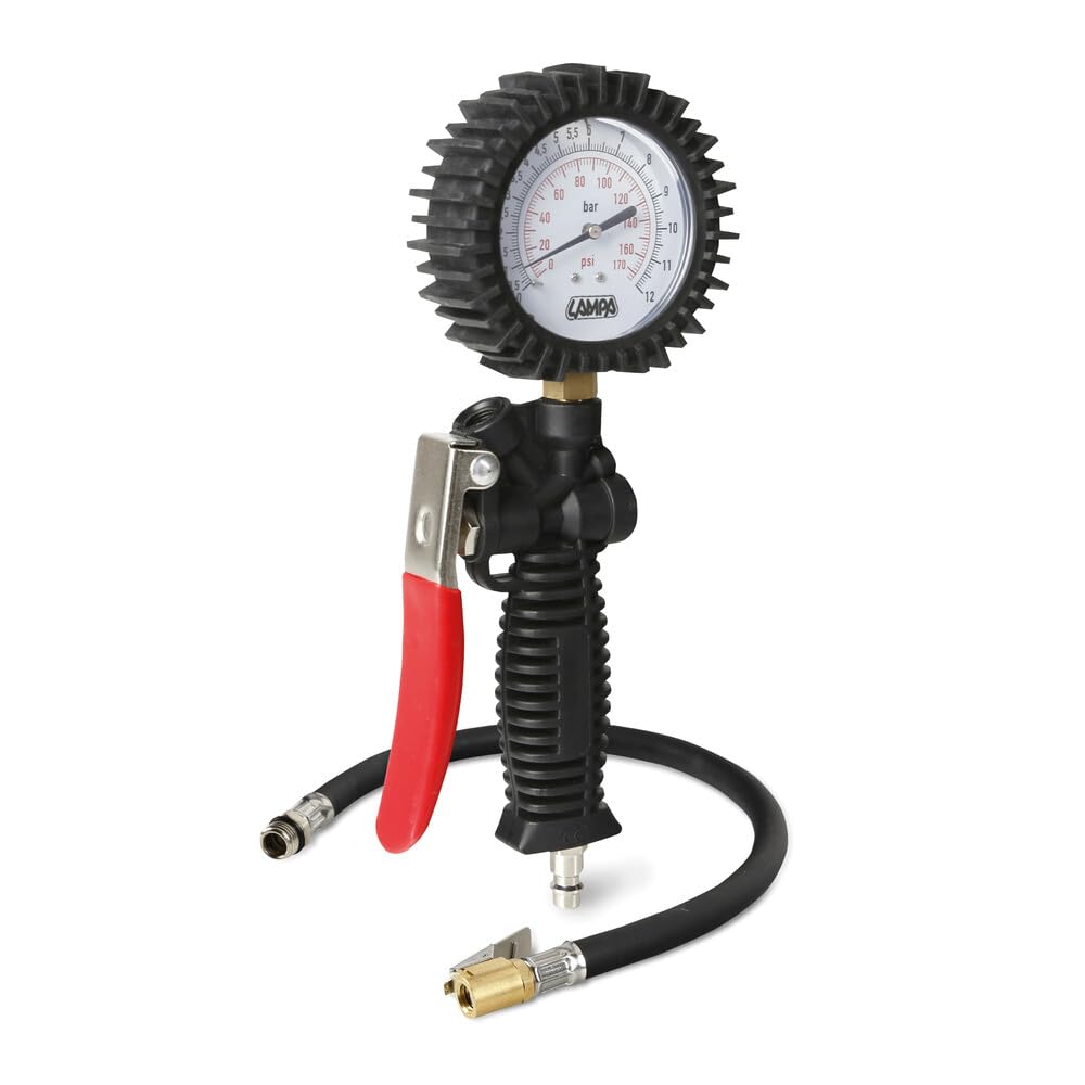 Lampa 74018 Gonfia pneumatici con manometro 270° di precisione - max 12 bar / 170 psi