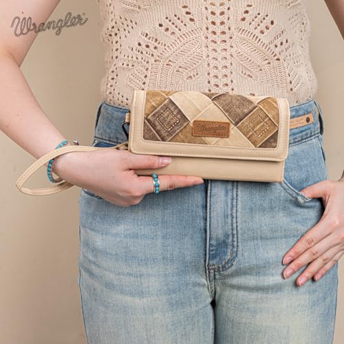 Montana West X Wrangler Wallet for Women Phone Wristlet Wallet Ladies Felame Large Capacity Clutch Wallets with Coin Purse2