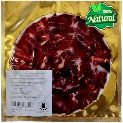 Hand Carved Iberico Ham Shoulder Pata Negra 100% Natural - 100 grams Iberico Ham Slices - Spanish Ham Jamon Iberico Sliced