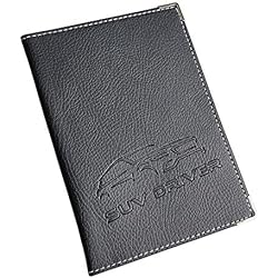 Persianas Ecologicas Le Maroquinier Funda para Permiso de Circulation Coche Cartera Polipiel o Cuero syntetico para Documentos del Coche - Titular de Tarjetas - SUV Driver