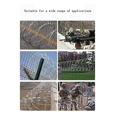 Razor Barbed Wire, Razor Wire Fencing, Razor Ribbon Barbed Wire Galvanized Steel Razor Wire Fence, Rolls Razor Useful Protection for Garden