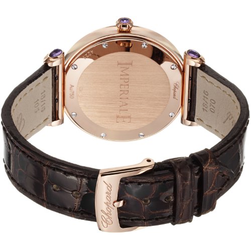 Chopard Imperiale Ladies Rose Gold Brown Leather Strap Watch 384221-5009 LBR2