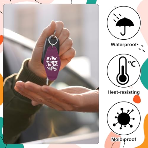 Image of LOTMER 20 /30 /40 /80 PCS Hotel Keychain Blank with Key Rings, 60 Colors Motel Key Chains for DIY Keychains