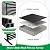 SnugNiture “Metal Privacy Screen”, 72" H × 47" W Weather Resistant Outdoor Privacy Panels for Balconies, Patios & Pools (Black Louvered)