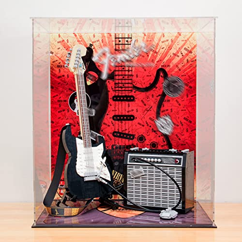 MOCOA Acryl Vitrine für Lego 21329 Ideas Fender Stratocaster,3mm Acryl Staubdicht Vitrine für Lego 21329 Vitrine (Lego… – Bild 3