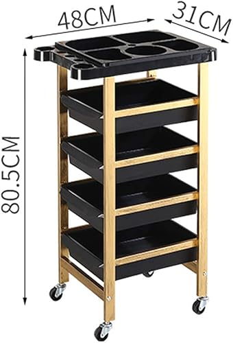 Miniatura 2 de ZXZB Carritos móviles, camiones de mano de almacenamiento de cocina, carrito de salón de belleza con 4 cajones, carrito de herramientas, carrito de