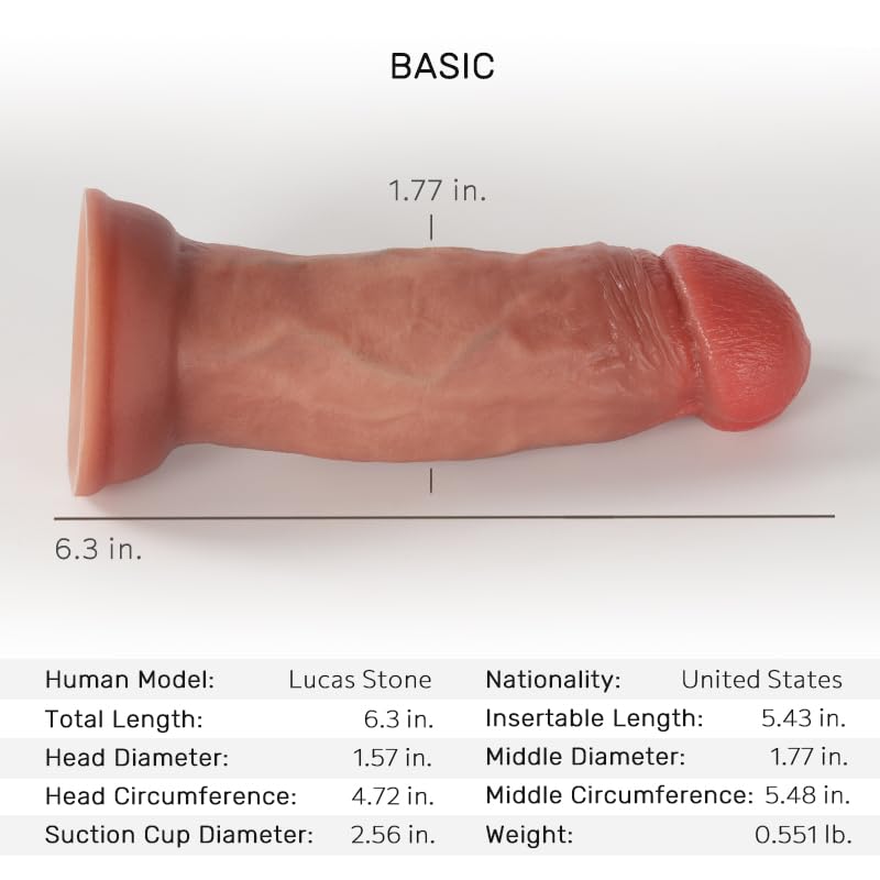 6-Inch 'The Mushroom Guy' Dildo for Beginners. Realistic Dildo Without Balls, Non-Porous Silicone, with Strong Suction Cup - Ideal Adult Penis Toy - Consoladores. Lossless No.43