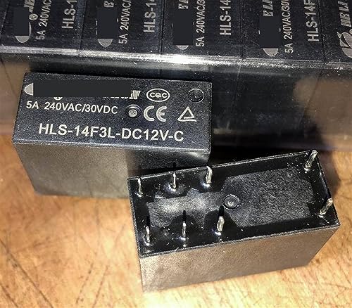 Relé 8 pines HLS-14F3L-DC12V-C de 12V y 5A para circuito impreso de control electrónico