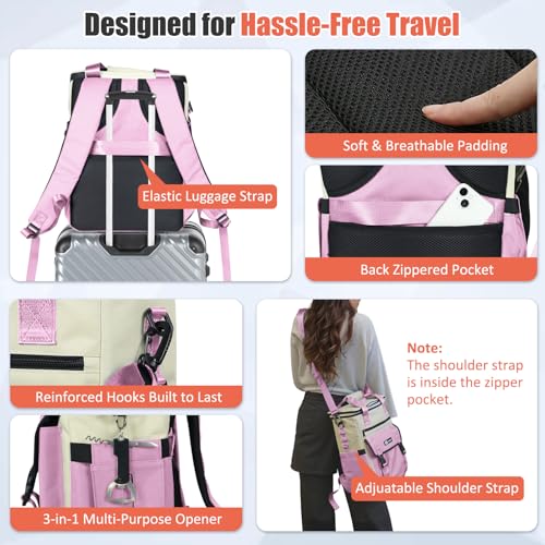 Image of Backpack Cooler for Women, AYAMAYA Stylish 35 Cans Leakproof Soft Cooler Backpack, Waterproof Insulated Lunchbox Shoulder Bag Keeps Cold for Up to 18 Hours for Camping, Beach, Work, Picnic, Travel