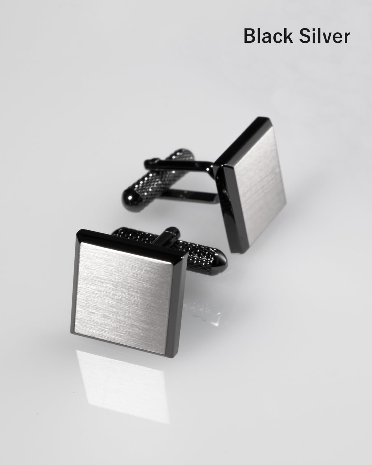 [TAVARAT] Gemelli da uomo nero argento oro chiaro TPS-166, free, Ottone, Senza pietra